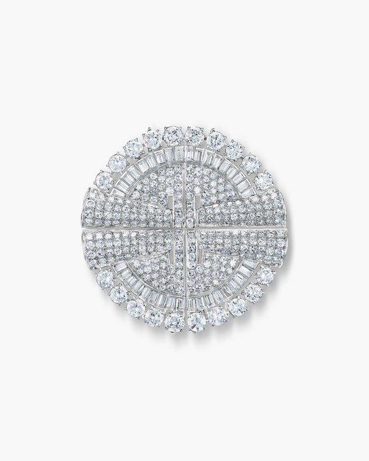 Art Deco Diamond Triple Clip Brooch