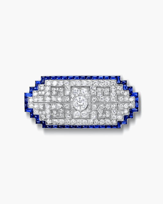 Art Deco Sapphire and Diamond Brooch