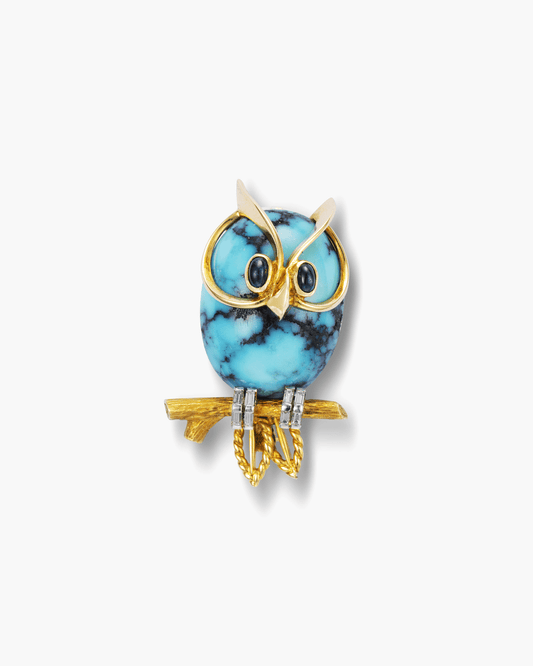 Estate Owl Brooch by Cartier